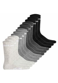 JACK & JONES - Herren Tennissocken, 12er Pack - JACLOGO, One Size - Schwarz/Grau