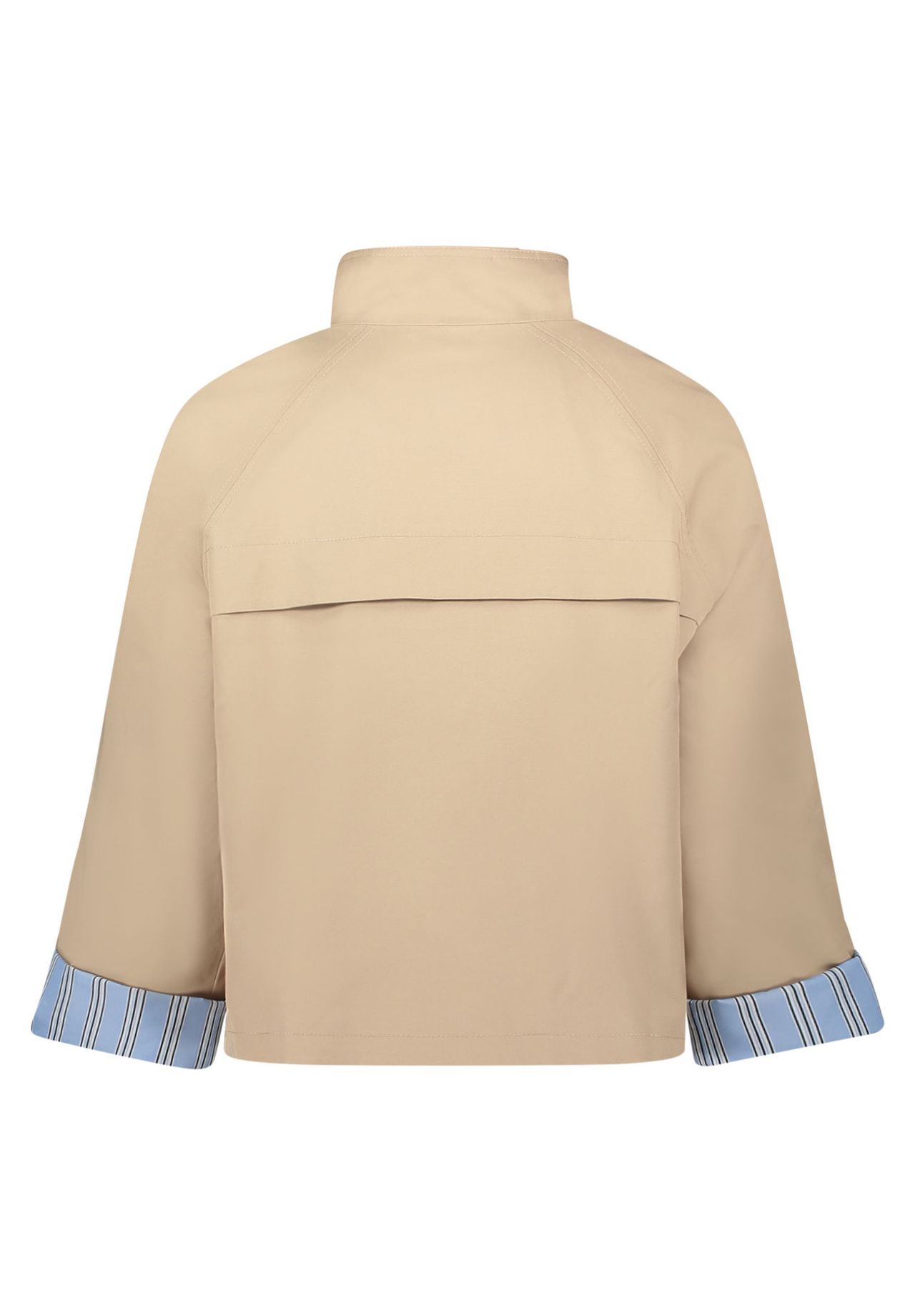 Cartoon Casual-Jacke Mit Aufgesetzten Taschen, Beige, 38