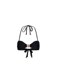 MODA MINX - Bikini-Top Amour Bandeau Top mit tollem Steinbesatz - Black
