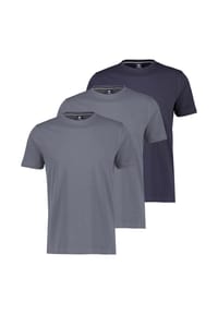 LERROS - T-Shirt 3er Pack Basic - Grau