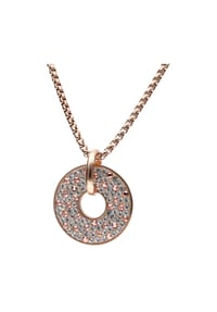 MANGUUN - Damen Kette mit Anhänger, Edelstahl - ROSÉGOLD