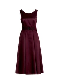 Vera Mont - Cocktailkleid mit Gürtel - Strong Aubergine