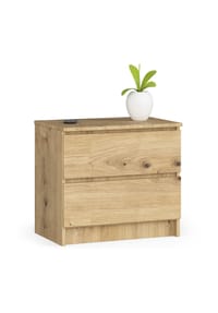 Akord - Nachttisch mit 2 Schubladen - artisan-eiche