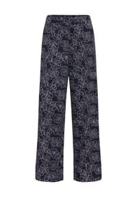 MANGUUN - Stoffhose, Gummibund, für Damen - 1 SCHWARZ/ PUNKTE