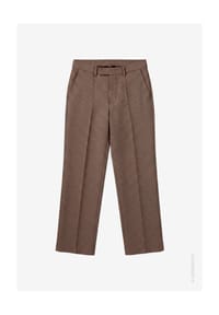 zero - Karo-Hose mit Biesen - Beige/Brown