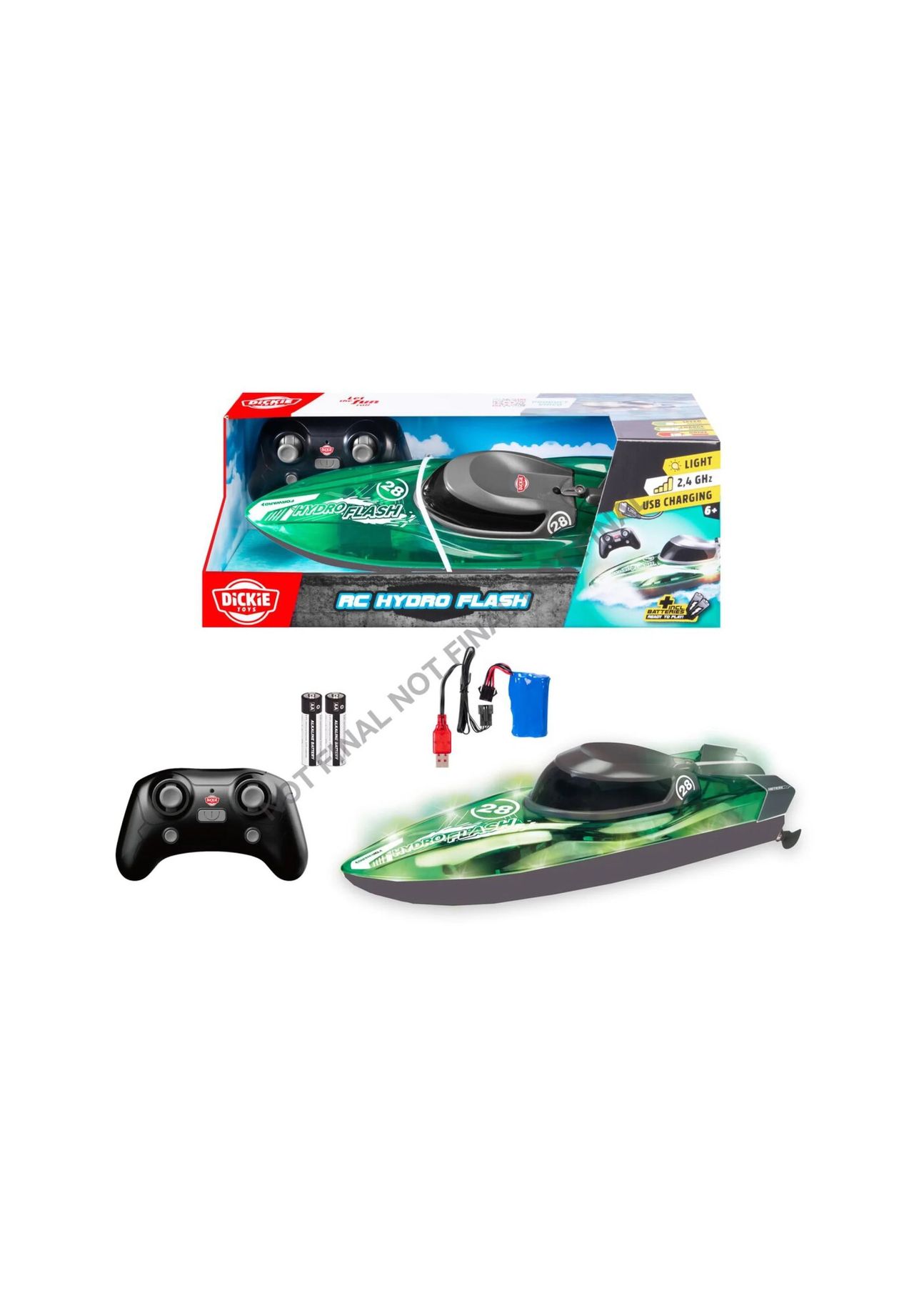 Dickie Toys 201105015 Rc Hydro Flash Speed Boat, Rtr - Image 4