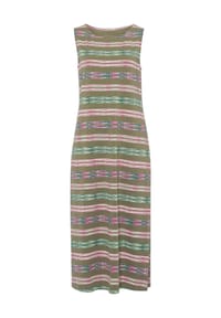 Sieh an! - Jersey-Kleid - khaki-fuchsia-bedruckt