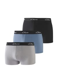 s.Oliver - Pants, 3er-Pack, für Herren - GRA+BLA+SCHW