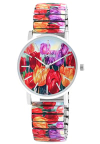 RAPTOR Raptor - Damen Quarz Armbanduhr Colorful Edition mit Edelstahlzugarmband - Mineralglas - Colorful Edition 1