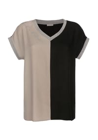Alba Moda - Shirt im Materialmix - schwarz