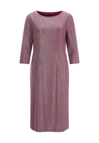 Sieh an! - Jersey-Kleid - bordeaux-silberfarben