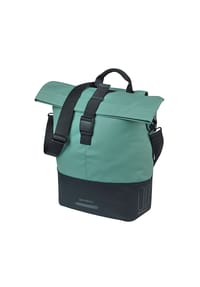 BASIL® - Gepäckträger- Fahrradshopper "Cove MIK Hooks", silbergrün/schwarz - grün