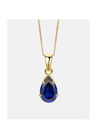 Diamant L'eternel - Halskette mit Saphir, 375 Gelbgold - gold