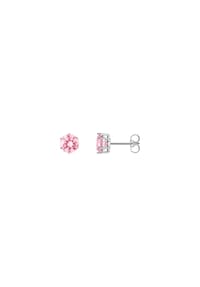 Thomas Sabo - Ohrstecker mit großem, pinkfarbenem Stein - silberfarben