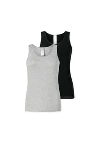 SCHIESSER - Unterhemd / Top 2er Pack 95/5 Modern Cotton - Schwarz