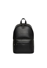 Calvin Klein RAISED - Daypack, Kunstleder, Zweiwegereißverschluss - BLACK