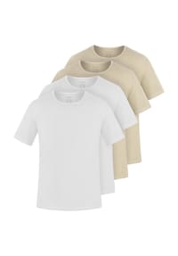 normani® - 4er Set Herren T-Shirts aus Bio-Baumwolle Nyons - Beige