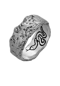 HAZE & GLORY - Ring Herren Bandring - Serpent 925 Silber - Silber