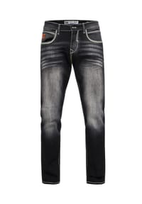 RUSTY NEAL® - Jeanshose TOYAMA mit coolen Kontrastnähten - Black Used