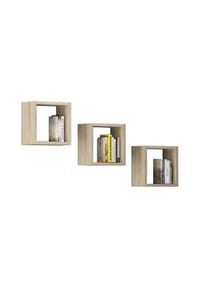 Akord - Wandregale K 25 x 25, 3er-Set - sonoma-eiche