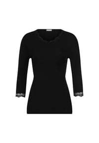 HANRO - Longsleeve Woolen Lace - black