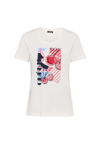 olsen - Shirt, Rundhalsausschnitt, für Damen - 10051 OFF WHITE
