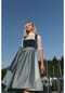 EDELNICE Midi Dirndl Veronika Samt Petrol Bild 3