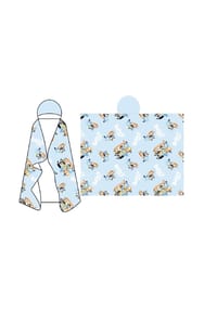 COFI - Bluey Kuscheldecken-Set 120x150 cm Flauschige Decke & Warme Kapuze - 