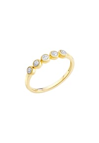 diamonds by Ellen K. - Ring 585/- Gold 5 Brillant 0,05ct. - mehrfarbig