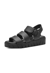 s.Oliver - Lederimitat Sandalen - Schwarz