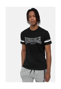 LONSDALE™ - Herren T-Shirt normale Passform CREICH - Black/White/Grey