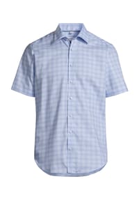 MANGUUN - Businesshemd, Body Fit, Kurzarm, Kentkragen, für Herren - BLUE/WHITE