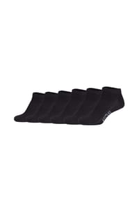 MUSTANG® - Damen Sneakersocken, 6er Pack - Casual Organic Cotton Sneaker, uni - Schwarz