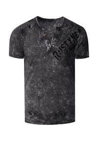 RUSTY NEAL® - T-Shirt im coolen Used-Look-Design - Anthrazit
