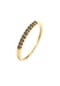 elli. DIAMONDS Ring Geo Schwarzer Diamant (0.15 Ct.) 375 Gelbgold Bild 1