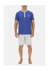 pierre cardin - kurze Schlafhose Pyjamaunterteil kurz - grau-meliert