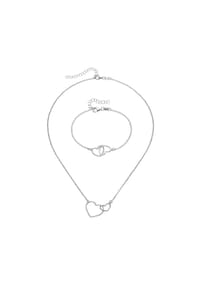 SMART JEWEL® - Schmuckset mit Herzen, Silber 925 - gold