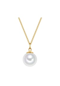 Rafaela Donata - Damen Kette aus 925/- Sterling Silber in Gelbgold mit Muschelkernperle - gelbgold
