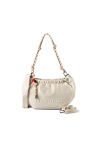 Desigual. Half - Half Schultertasche 40 cm - white