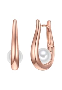 YOKOAMii - Damen Ohrringe aus Metall-Legierung in Roségold mit Muschelkernperle - roségold