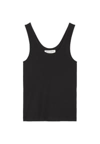 Marc O'Polo - Iconic Rib Top, breite Träger, für Damen - 152 WHITE COTTON