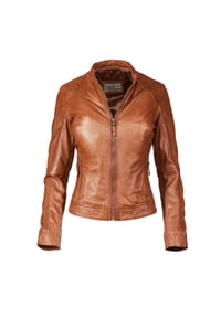 7eleven - Lederjacke SEROSALI mit Stehkragen - Cognac