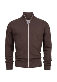KRONSTADT - Strickjacke KSCarlo Zip - Black