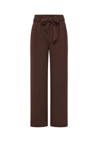 zero - Sommerhose mit Bindegürtel - Chicory Coffee