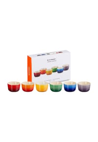 LE CREUSET® Förmchen-Set, 6-teilig - STEINGUT - REGENBOGEN