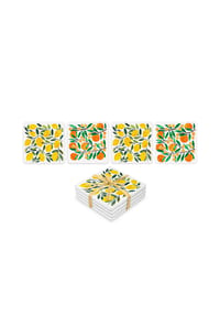 ppd - Untersetzer Traceys Garden x 2 Design Coaster, 4-tlg., Dolomit - Mehrfarbig