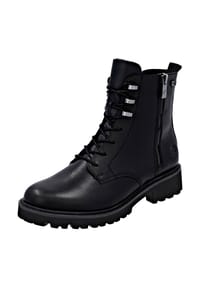 remonte® - Glattleder Stiefelette - Schwarz/Schwarz