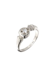 KUZZOÍ - Ring Stern Mondstein Regenbogen 925 Sterling Silber - Gold