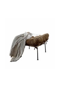 LOBERON - Hocker Horraine braun/grau - braun/grau