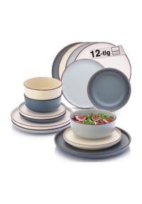 SÄNGER Steingut Geschirrserie Bombay Moonlight - Bombay Moonlight - Mehfarbig - Tafelservice Bombay Moonlight 12 tlg